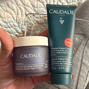 Caudalie Skincare Set - Purple Night Cream and Green Detox Mask